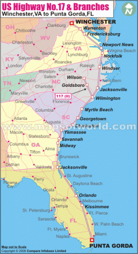 us-highway-no-17-branches